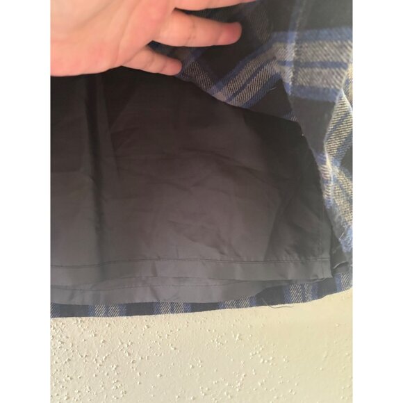 Ann Taylor Loft Women's Skirt Size 2 Blue Plaid Wool Blend Pencil Skirt - Picture 8 of 9